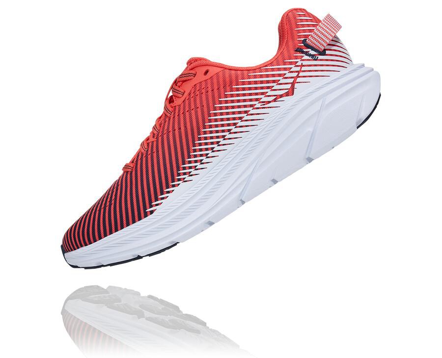 Running Shoes Womens - Hoka One One Rincon 2 - Red/White - AVLCBFW-78